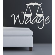 Waage mit Symbol als Wandtattoo