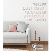 Manchmal kann ein kleiner Schritt als Wandtattoo