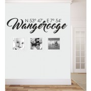Wangerooge Koordinaten als Wandtattoo 
