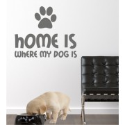 Home Dog als Wandtattoo