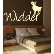 Widder mit Symbol als Wandtattoo