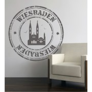 Stempel von Wiesbaden als Wandtattoo 