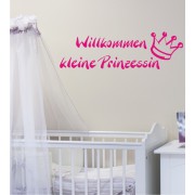 Willkommen kleine Prinzessin als Wandtattoo