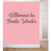 Willkommen bei...als Wandtattoo