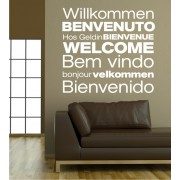 Willkommen, Benvenuto... als Wandtattoo