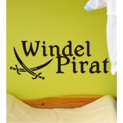 Windel Pirat als Wandtattoo