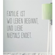 Familie ist... als Wandtattoo 