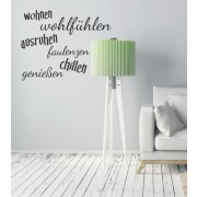 Wohnen, wohlfühlen als Wandtattoo