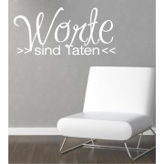 Worte sind Taten als Wandtattoo