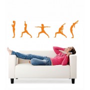 Yoga Übungen als Wandtattoo