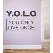 YOLO als Wandtattoo