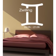 Sternzeichen Zwilling als Wandtattoo