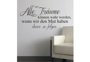 Alle Träume... als Wandtattoo 