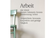Definition Arbeit als Wandtattoo