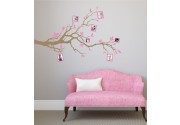 Ast mit Rahmen 2- farbig als Wandtattoo 