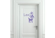 Bambi mit Name als Wandtattoo 