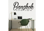 Bangkok Koordinaten als Wandtattoo