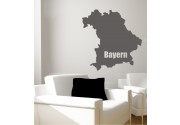 Umriss von Bayern als Wandtattoo 