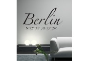 Berlin Koordinaten als Wandtattoo