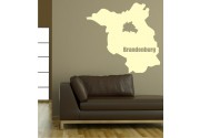 Umriss von Brandenburg als Wandtattoo 