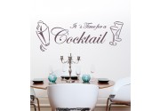 It´s Time for Cocktail als Wandtattoo 