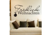Fröhliche Weihnachten als Wandtattoo 