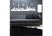 Skyline von Frankfurt als Wandtattoo 
