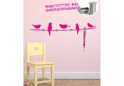Vögel als Wandtattoogarderobe