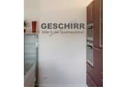 Geschirr bitte... als Wandtattoo 