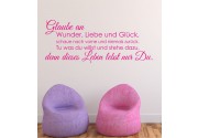 Glaube an... als Wandtattoo