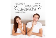 Gute Nacht in verschiedenen Sprachen als Wandtattoo