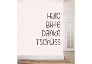 Hallo Bitte ... als Wandtattoo