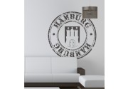 Stempel von Hamburg als Wandtattoo 