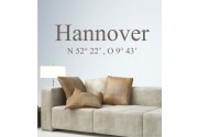 Hannover Koordinaten als Wandtattoo 