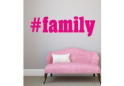 Hashtag family als Wandtattoo