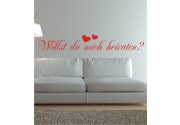 Willst du mich heiraten? als Wandtattoo 