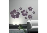 Hibiskus als Wandtattoo 