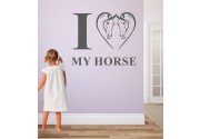 I Love my Horse als Wandtattoo 