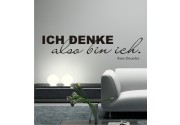 Ich denke also bin ich als Wandtattoo
