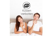 Küssen verboten... als Wandtattoo 