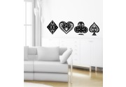 Spielkartensymbole als Wandtattoo