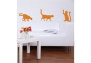 3 Katzen als Wandtattoo