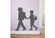 Geschwisterkinder als Wandtattoo