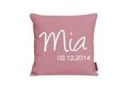 Kissen bedruckt mit Name und Geburtstag