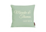 Kissen bedruckt mit Namen und Datum