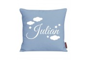 Kissen bedruckt mit Sternchen und Wolken