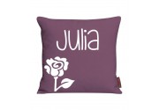 Kissen mit Name und Rose