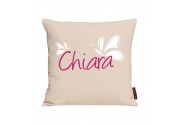 Kissen mit Name und Schmetterlingen