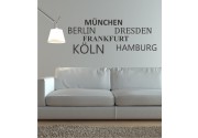 Städte 4 als Wandtattoo 