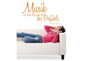 Die Musik ist die... als Wandtattoo